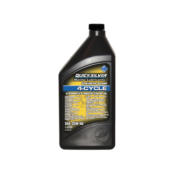 Масло Quicksilver Sterndrive & Inboard 4-stroke 25W-40 synthetic blend 1л 92-8M0086226 в Улан-Удэ